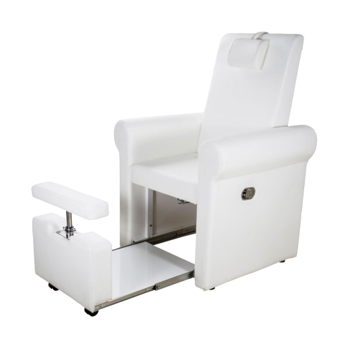 Lumina White Multifunctional Spa Pedicure Armchair - Weelko